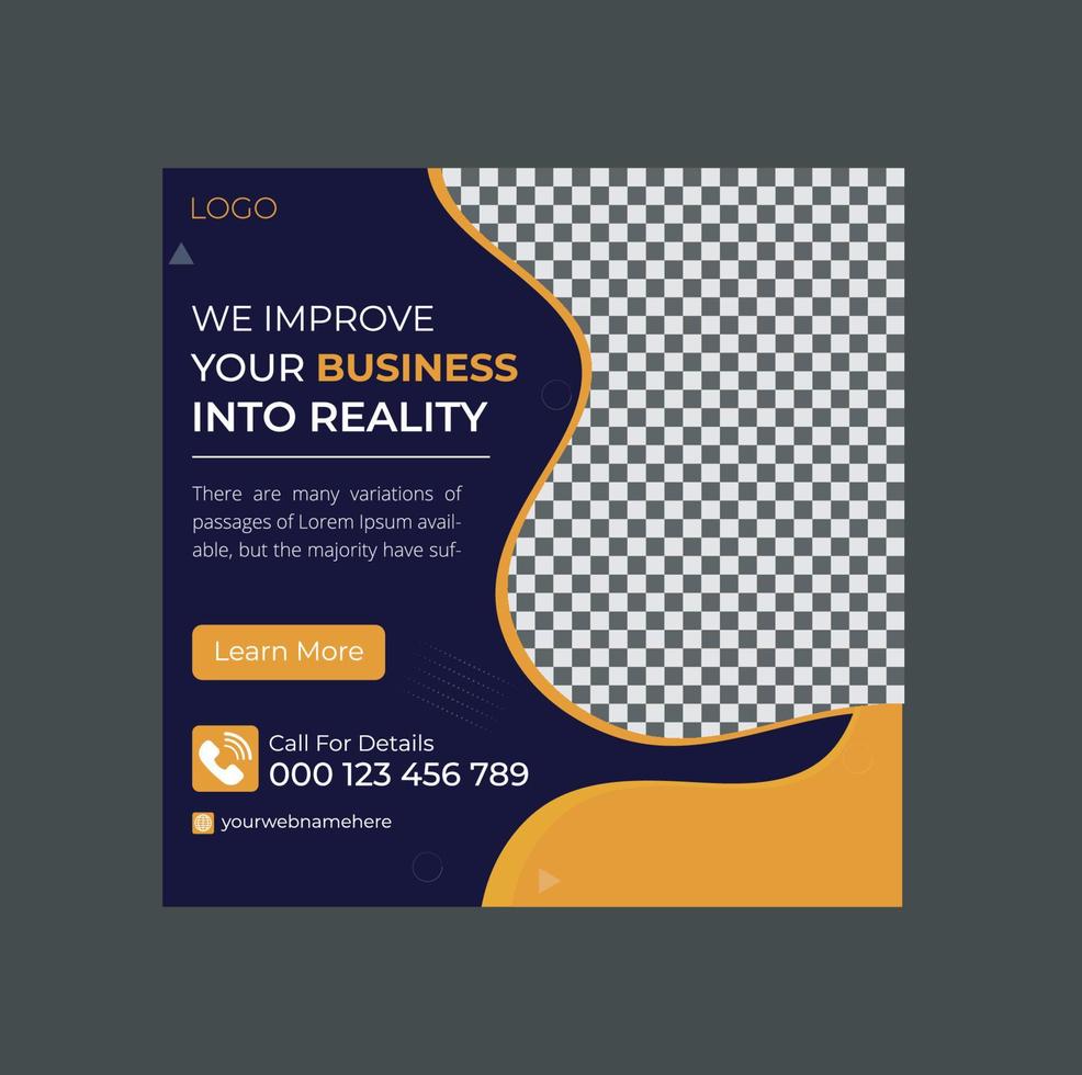 Business Social Media Post Template vector