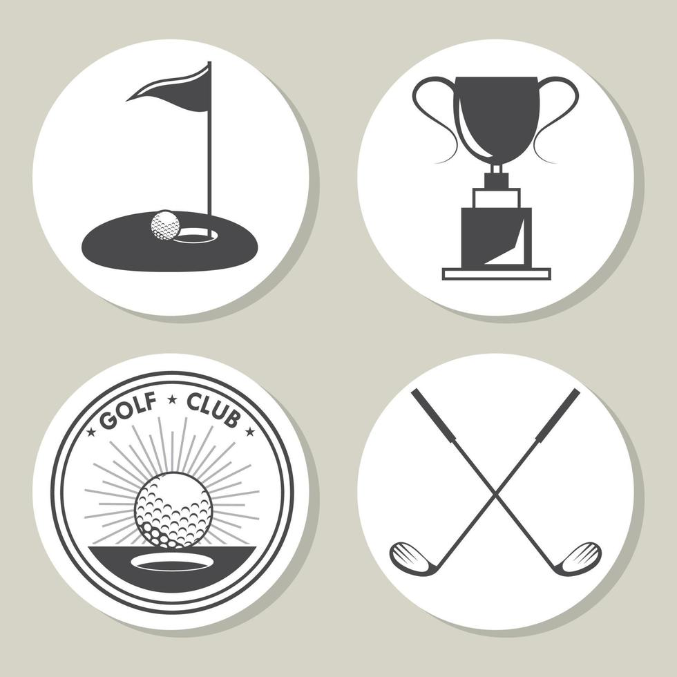 golf club icons vector