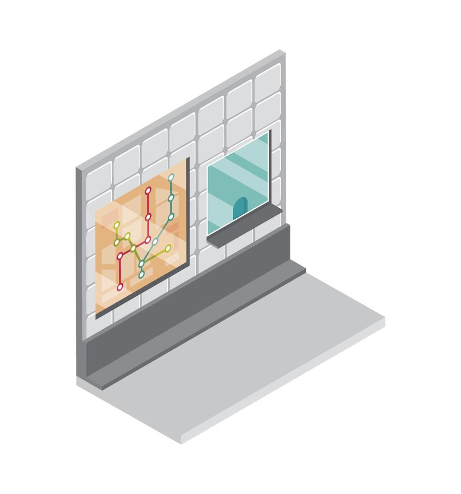 ticket booth subway vector