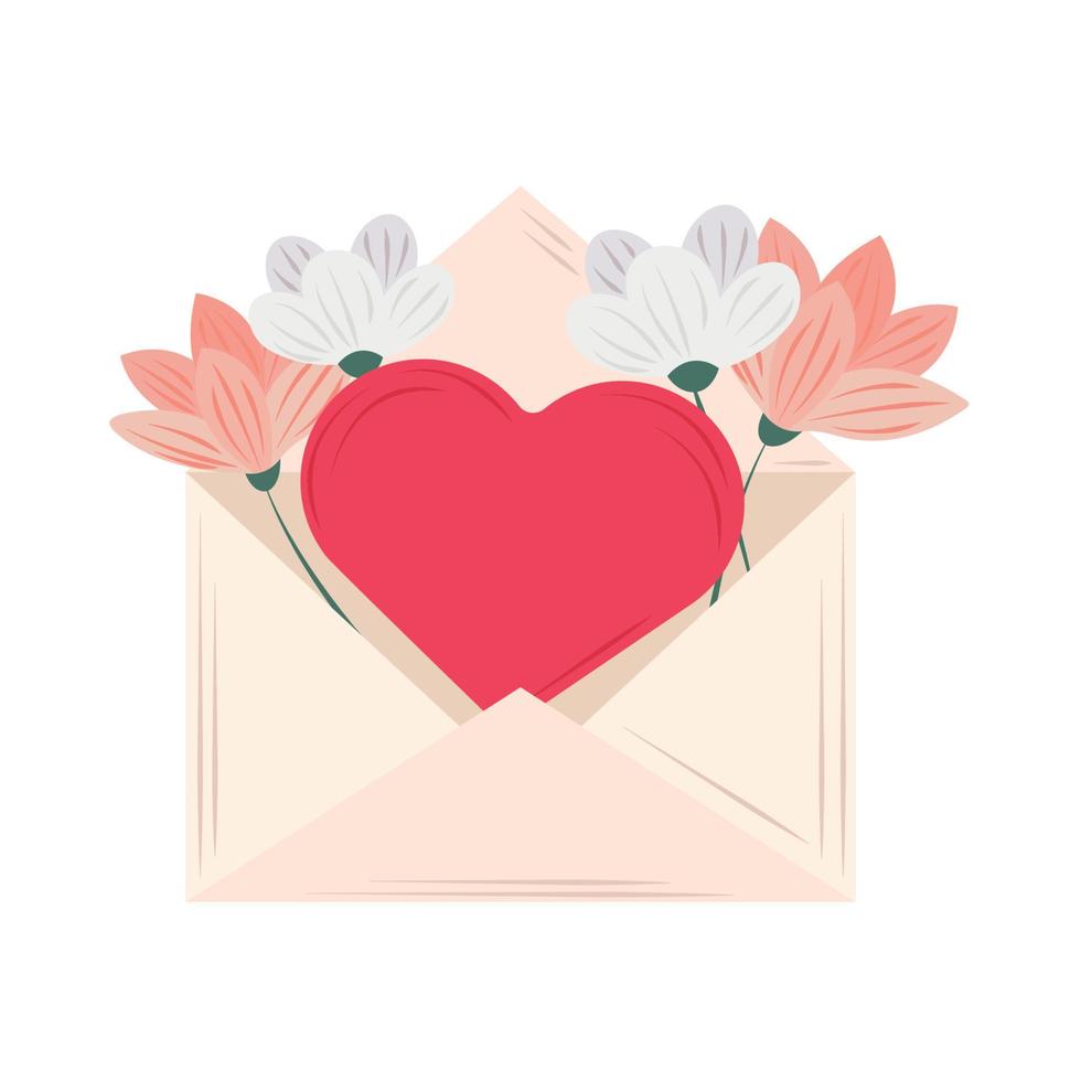 envelope with heart vector