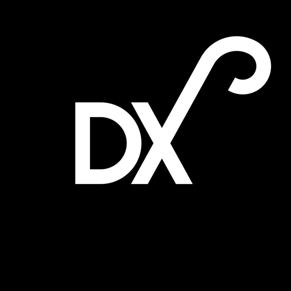 DX letter logo design on black background. DX creative initials letter logo concept. dx letter design. DX white letter design on black background. D X, d X logo vector