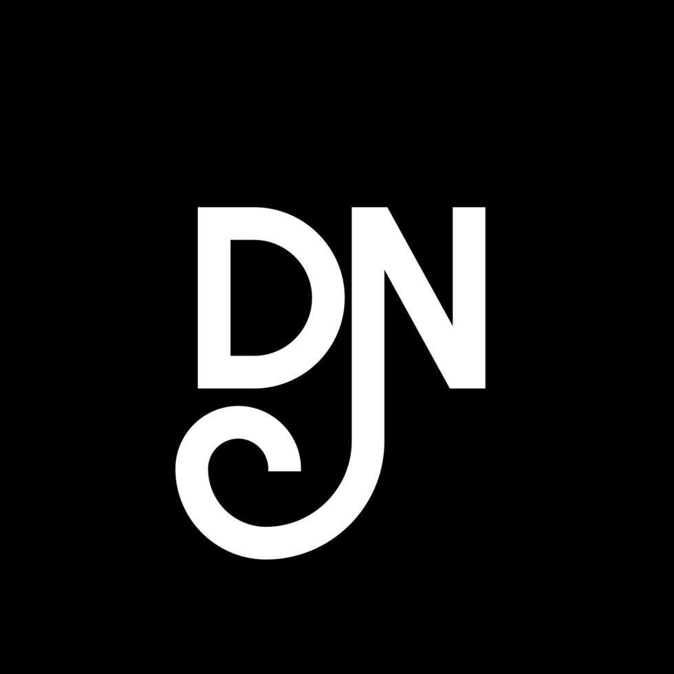 DN letter logo design on black background. DN creative initials letter logo concept. dn letter design. DN white letter design on black background. D N, d n logo vector