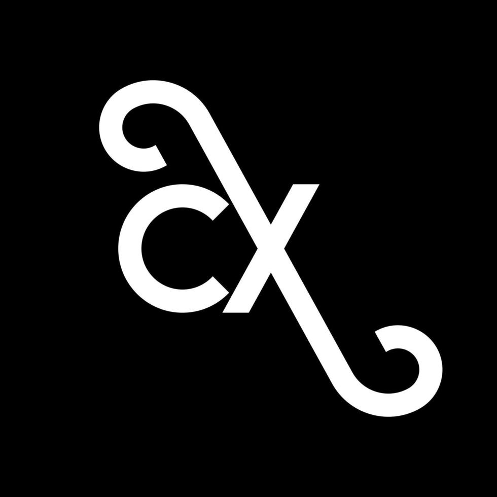 CX letter logo design on black background. CX creative initials letter logo concept. cx letter design. CX white letter design on black background. C X, c x logo vector