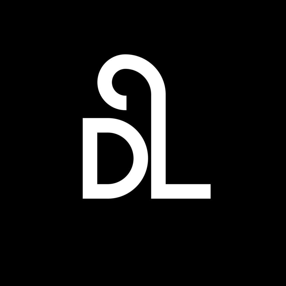 DL letter logo design on black background. DL creative initials letter logo concept. dl letter design. DL white letter design on black background. D L, d l logo vector