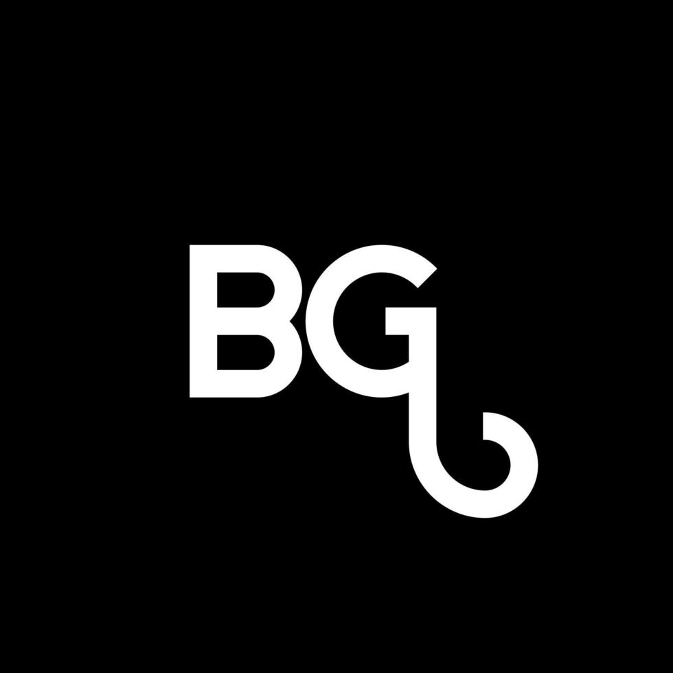BG letter logo design on black background. BG creative initials letter logo concept. bg letter design. BG white letter design on black background. B G, b g logo vector