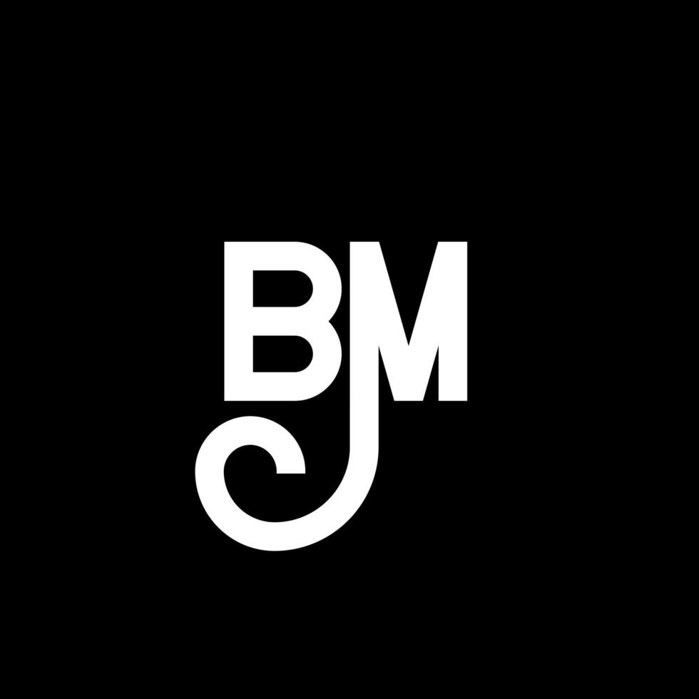 BM letter logo design on black background. BM creative initials letter logo concept. bm letter design. BM white letter design on black background. B M, b m logo vector