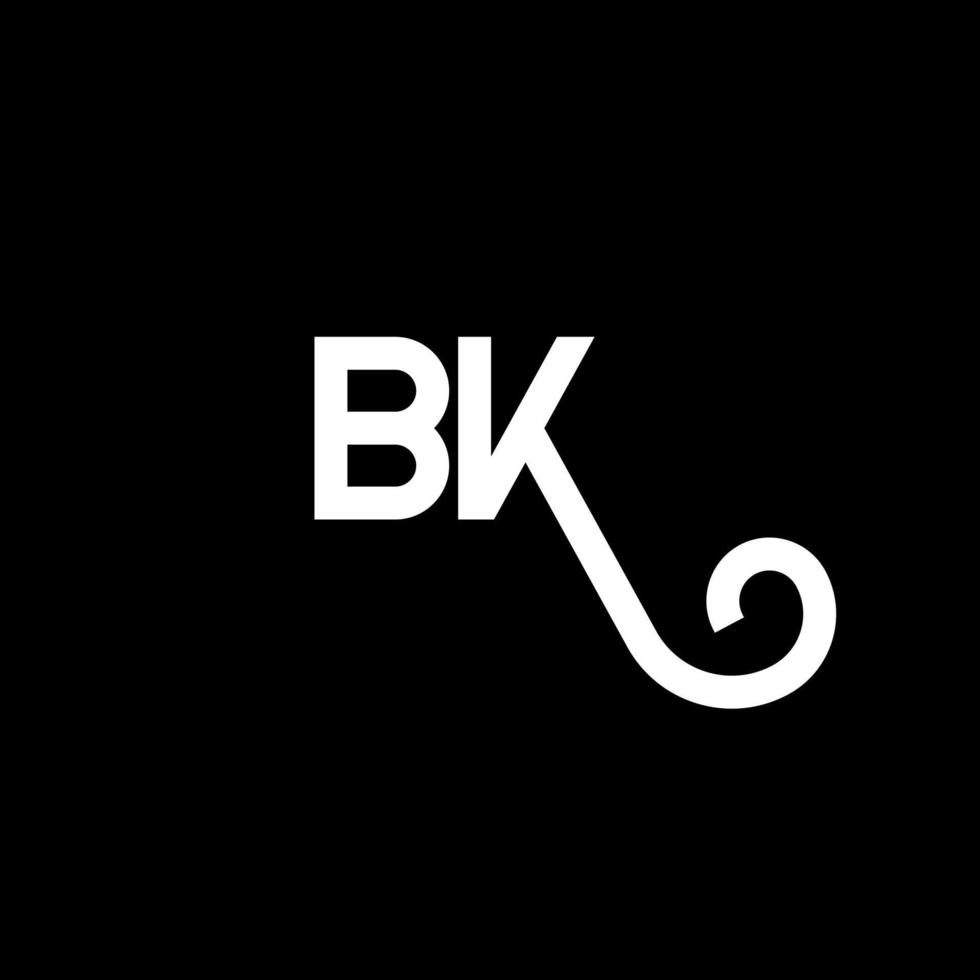 BK letter logo design on black background. BK creative initials letter logo concept. bk letter design. BK white letter design on black background. B K, b k logo vector