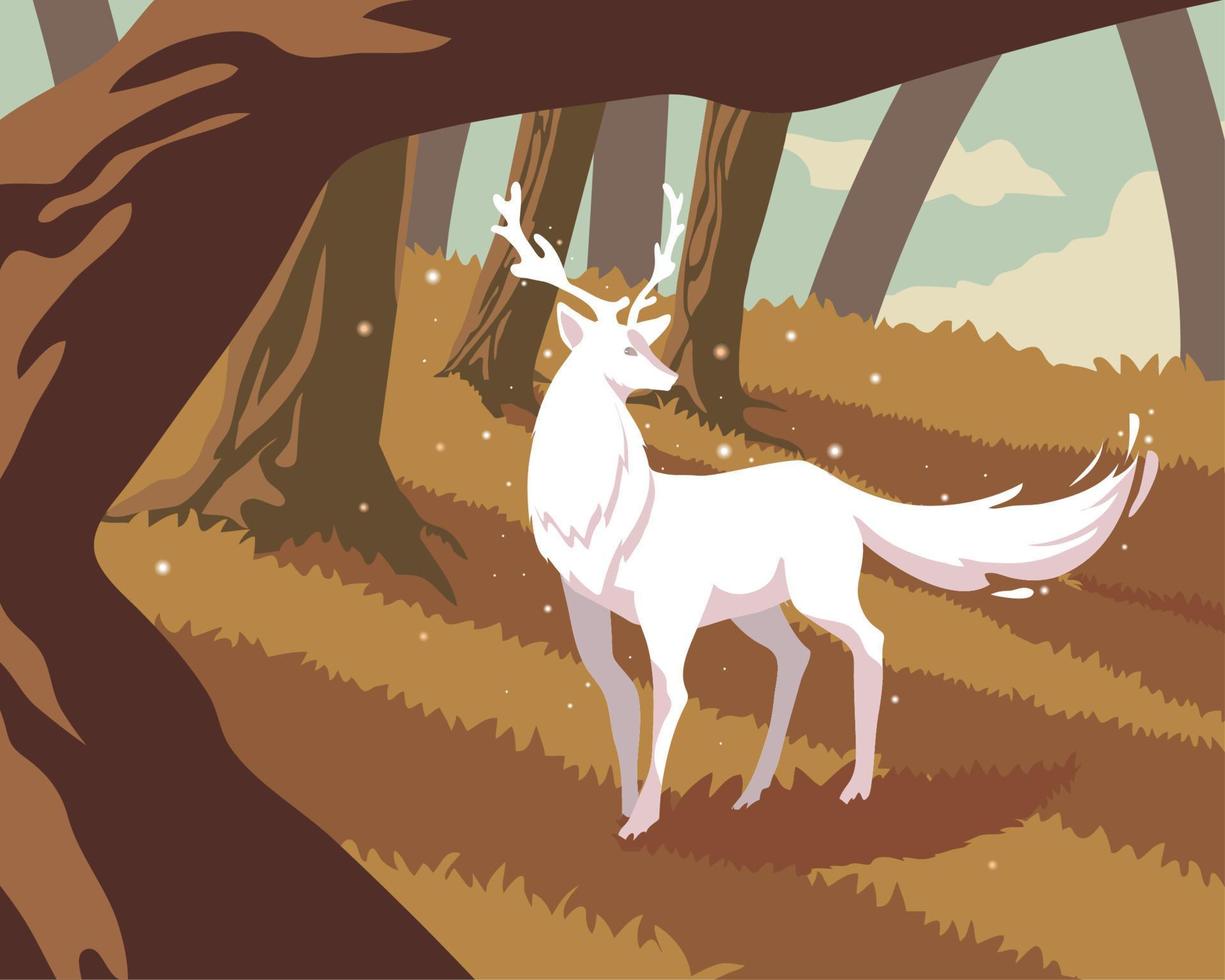 deer magical creature vector