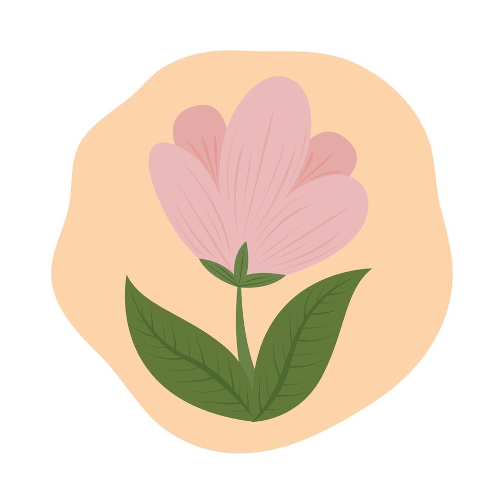 flower nature badge vector