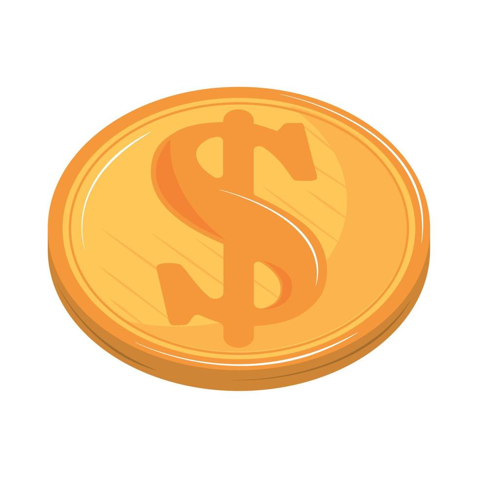 dollar coin money vector