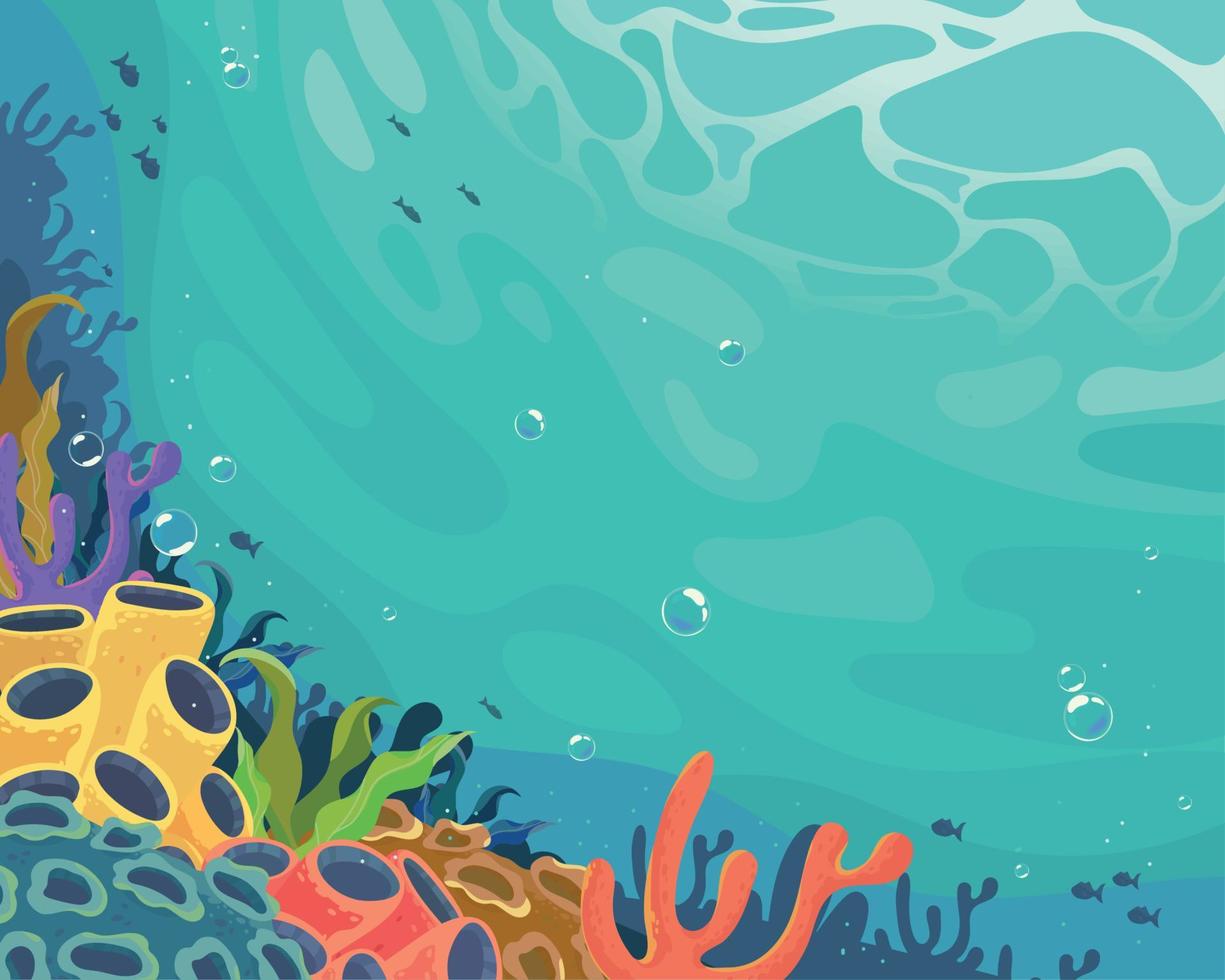 ocean coral and reef vector