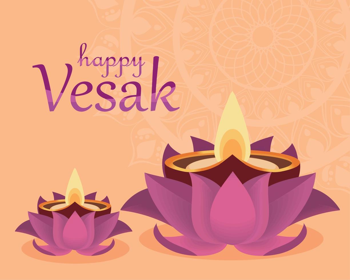 happy vesak day vector