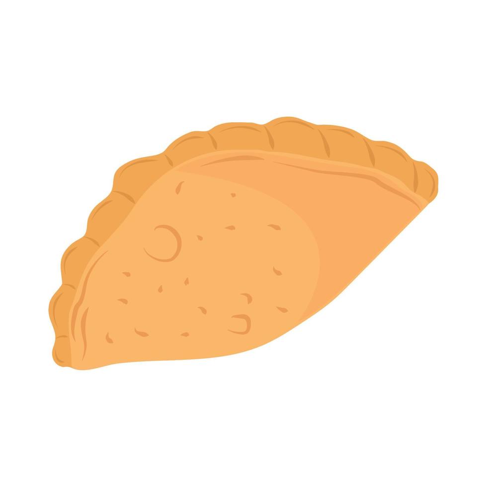 traditional baked empanada vector