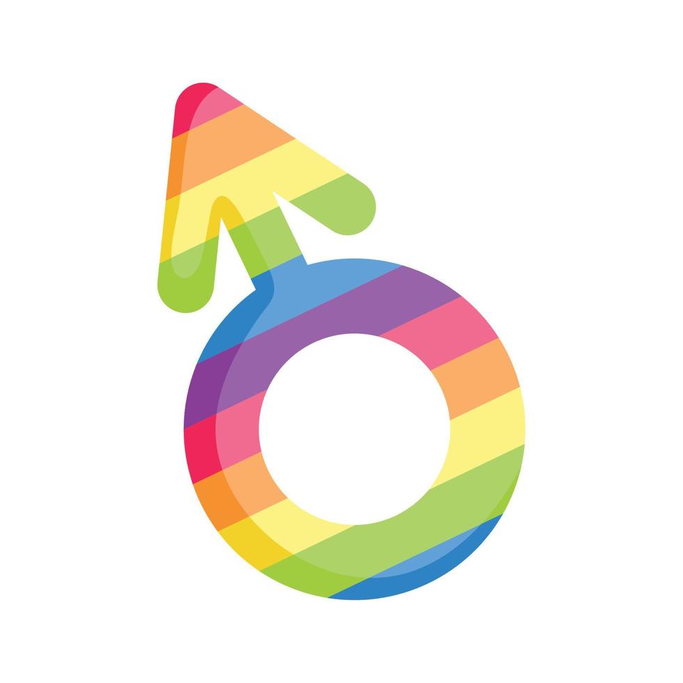 LGBTQ pride male gender vector