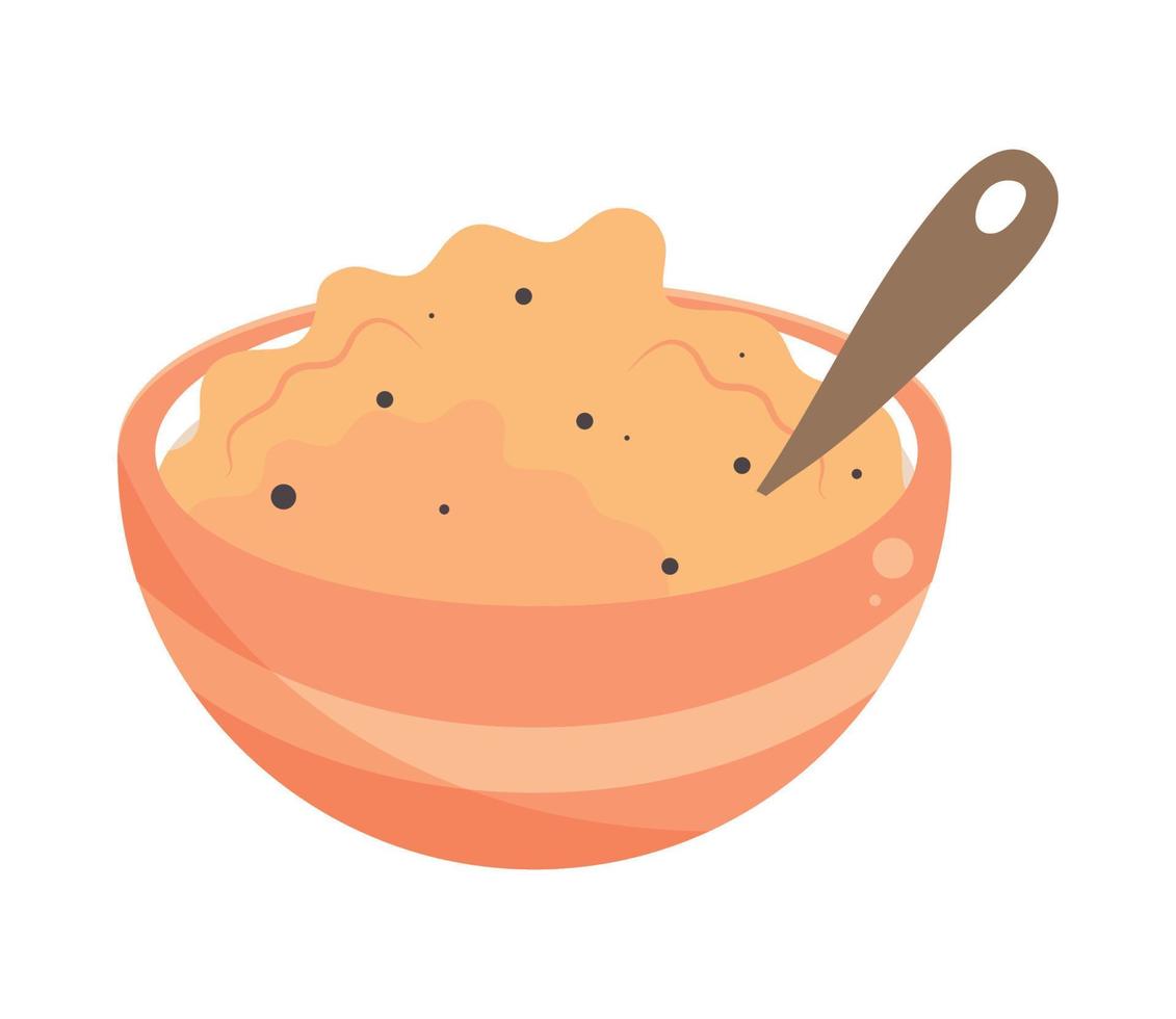 oatmeal in a bowl vector