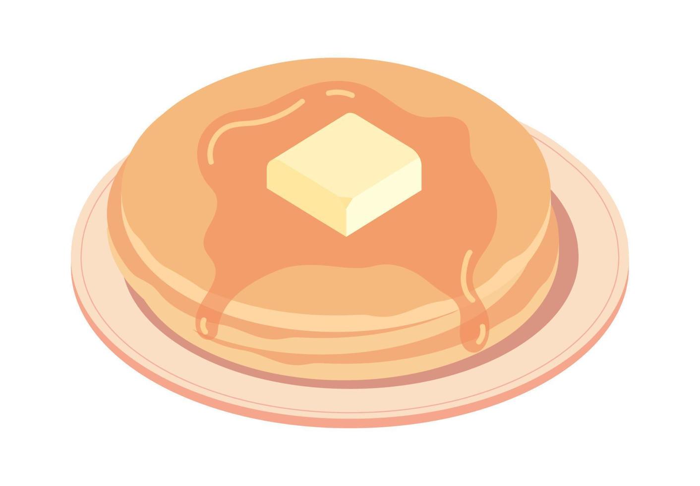 pancakes with butter vector