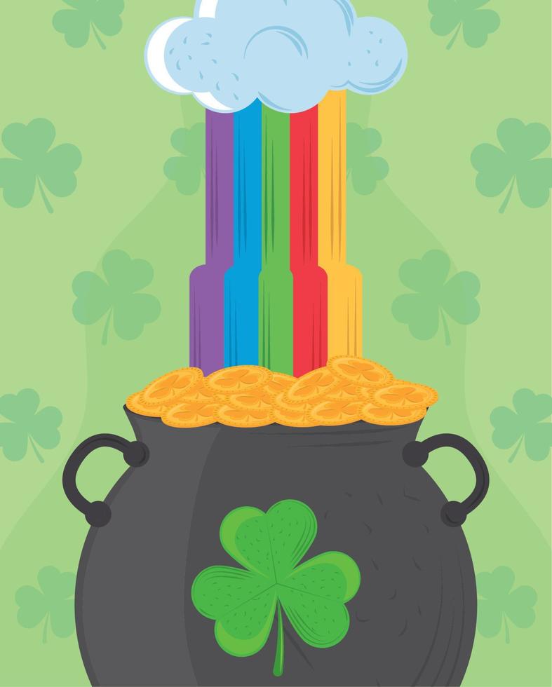 st patricks day cauldron vector