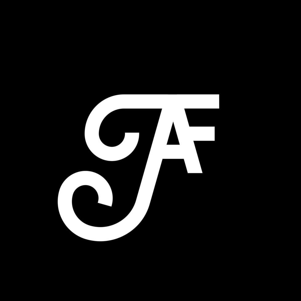 AF Letter Logo Design. Initial letters AF logo icon. Abstract letter AF A F minimal logo design template. A F letter design vector with black colors. af logo