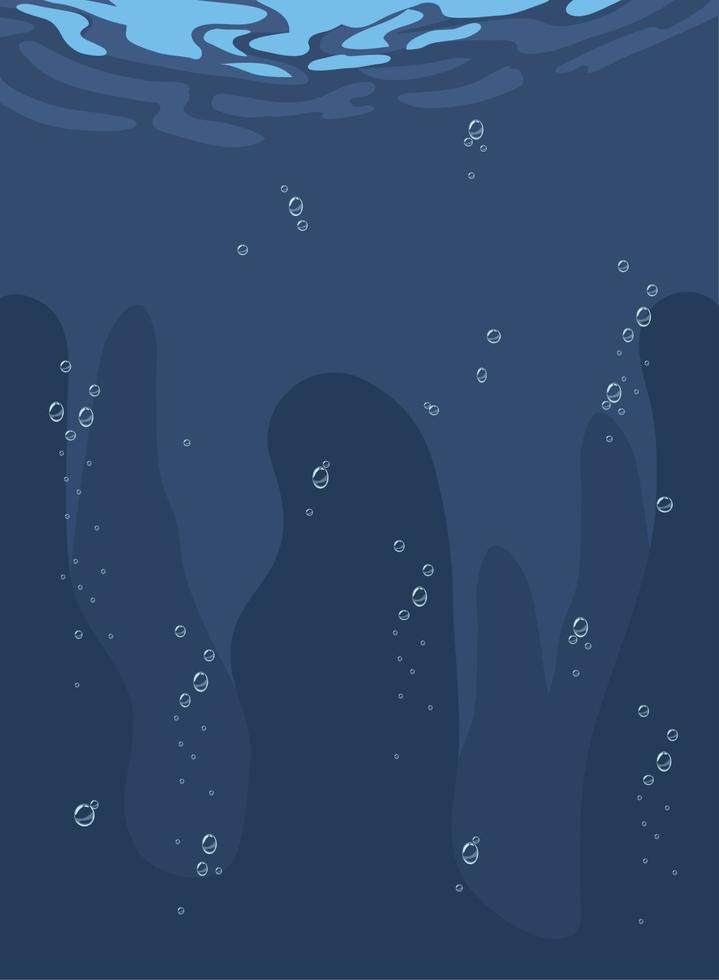 underwater bubbles sea vector