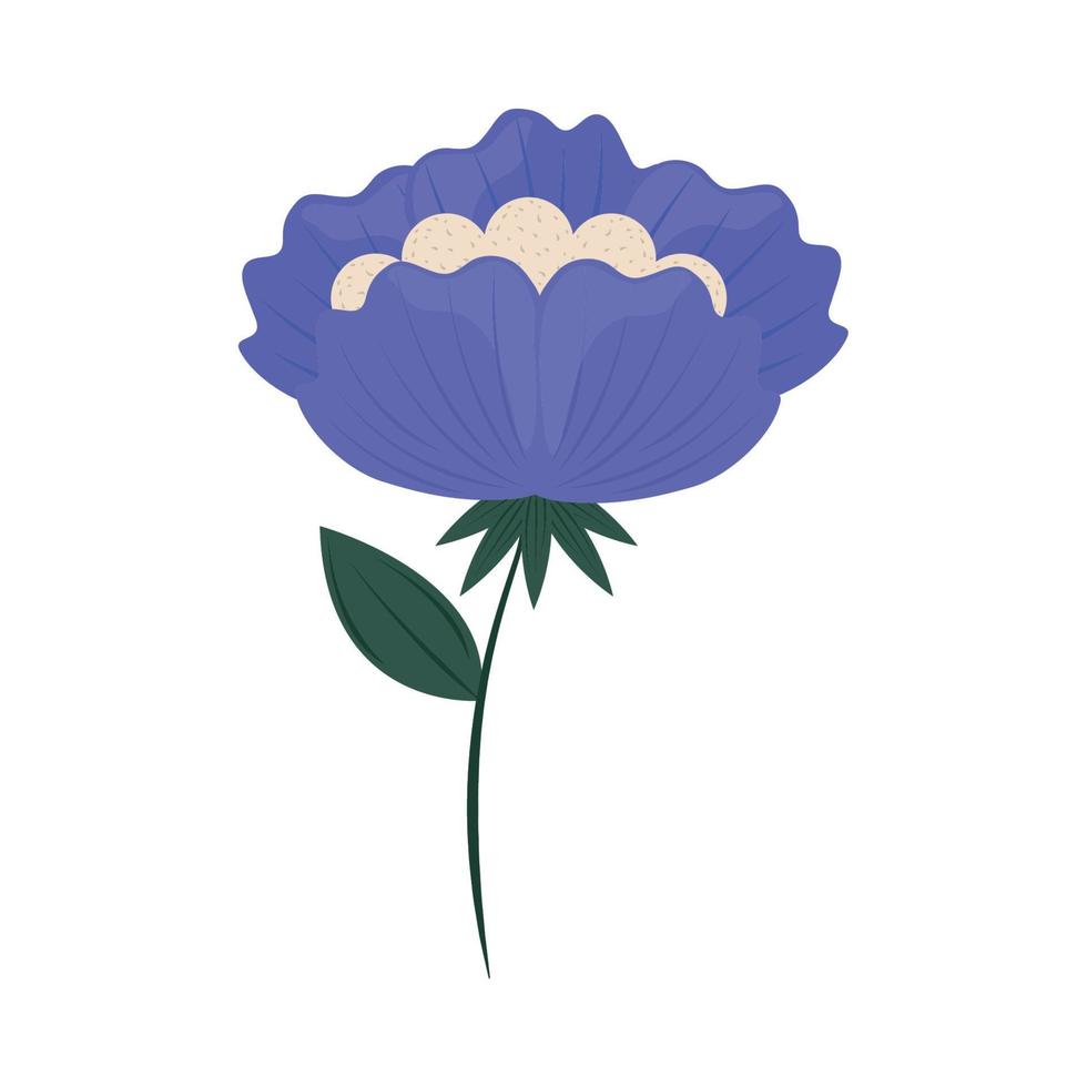 violet flower icon vector