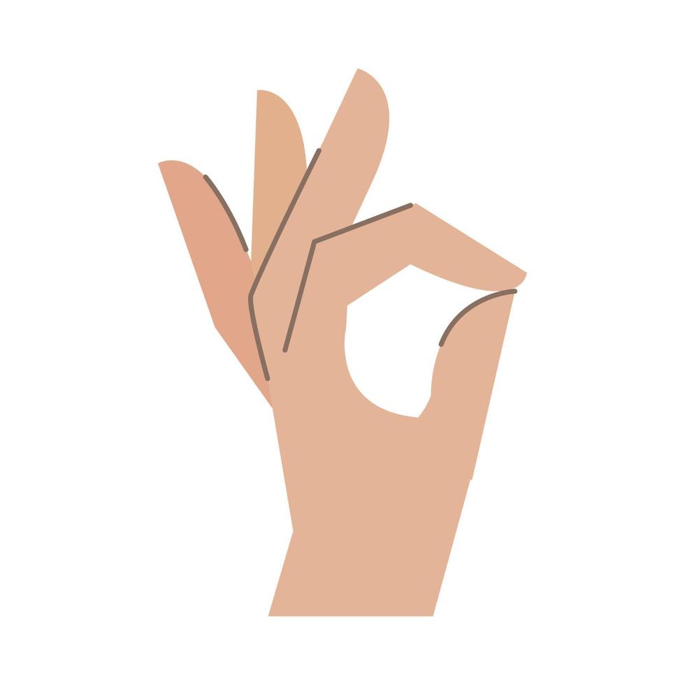 hand ok gesture vector