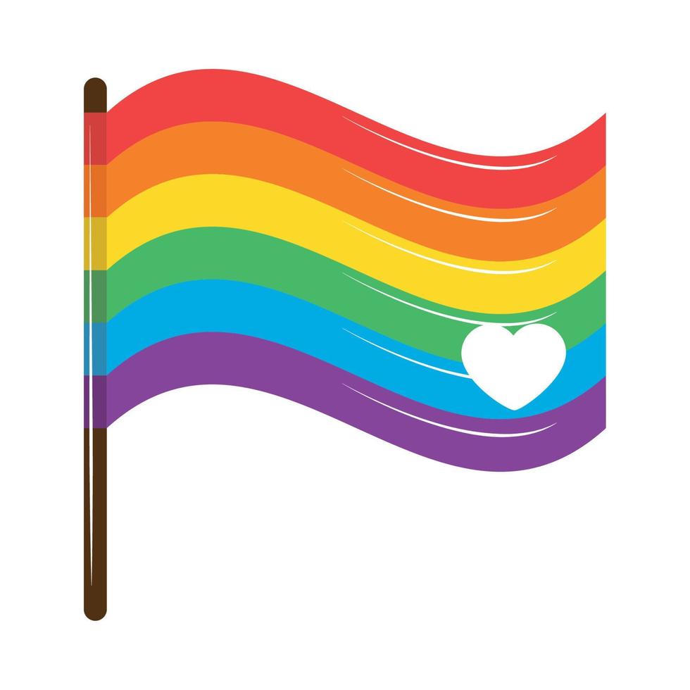 bandera del arco iris orgullo lgbt vector