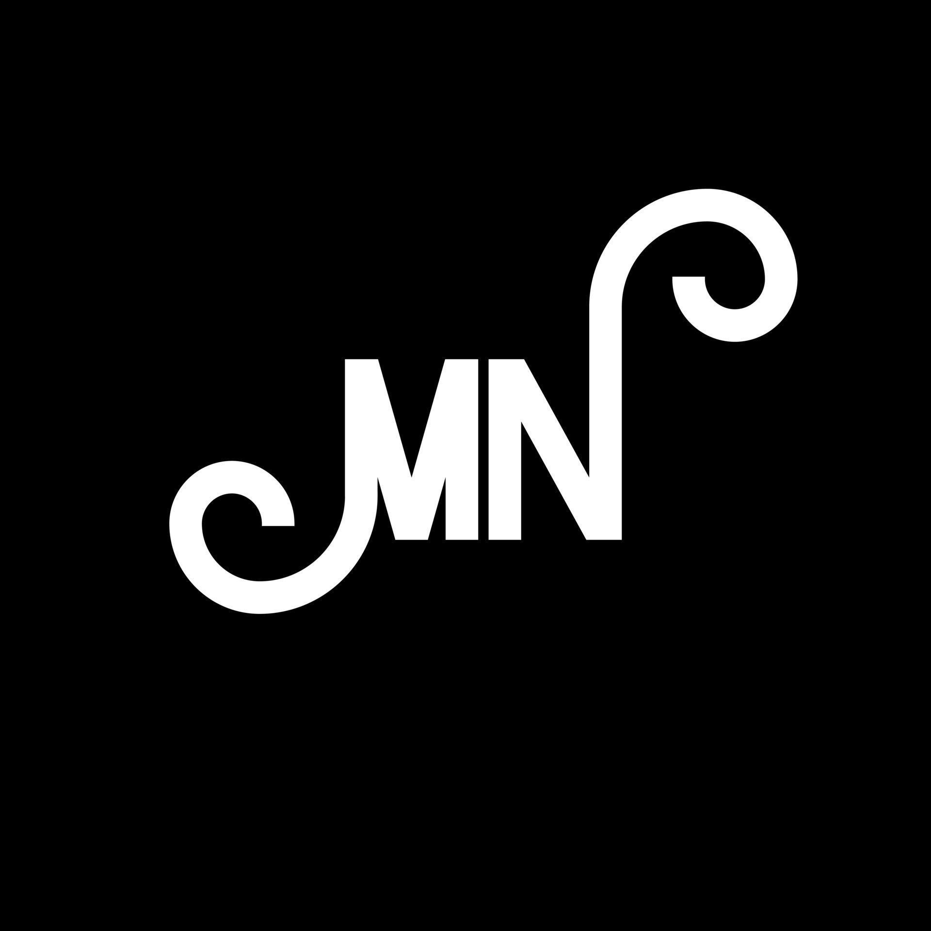 diseño del logotipo de la letra mn icono del logotipo de las letras