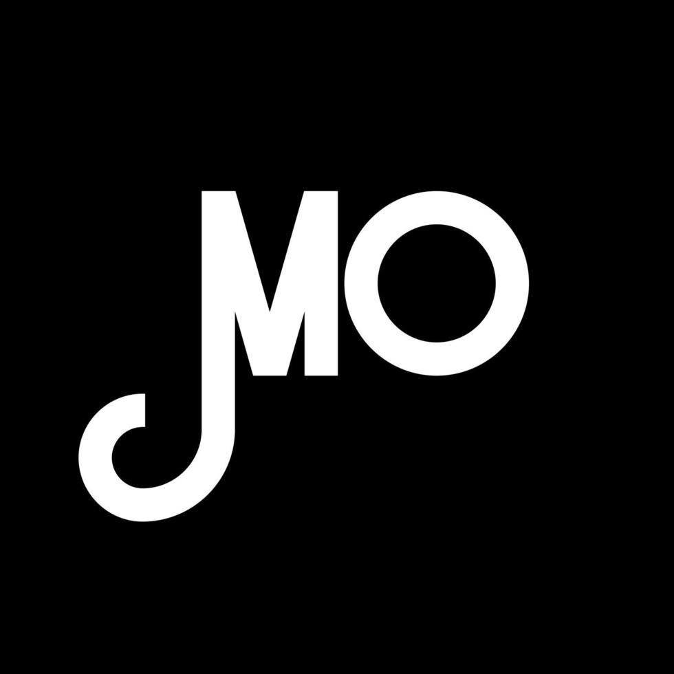 MO Letter Logo Design. Initial letters MO logo icon. Abstract letter MO minimal logo design template. M O letter design vector with black colors. mo logo