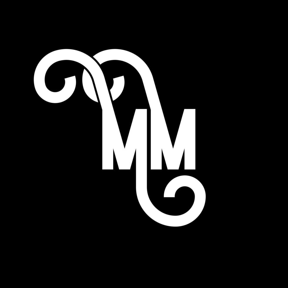 MM Letter Logo Design. Initial letters MM logo icon. Abstract letter MM minimal logo design template. M M letter design vector with black colors. mm logo