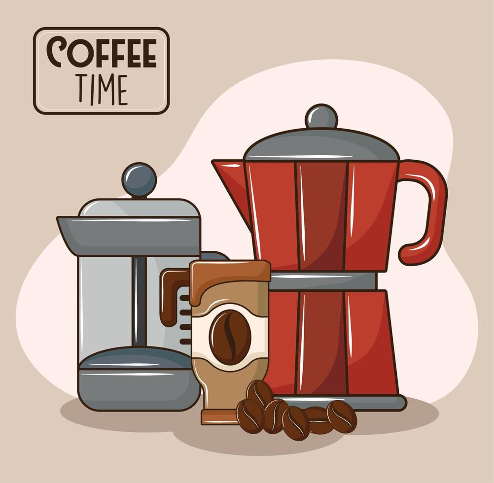 coffee moka pot vector