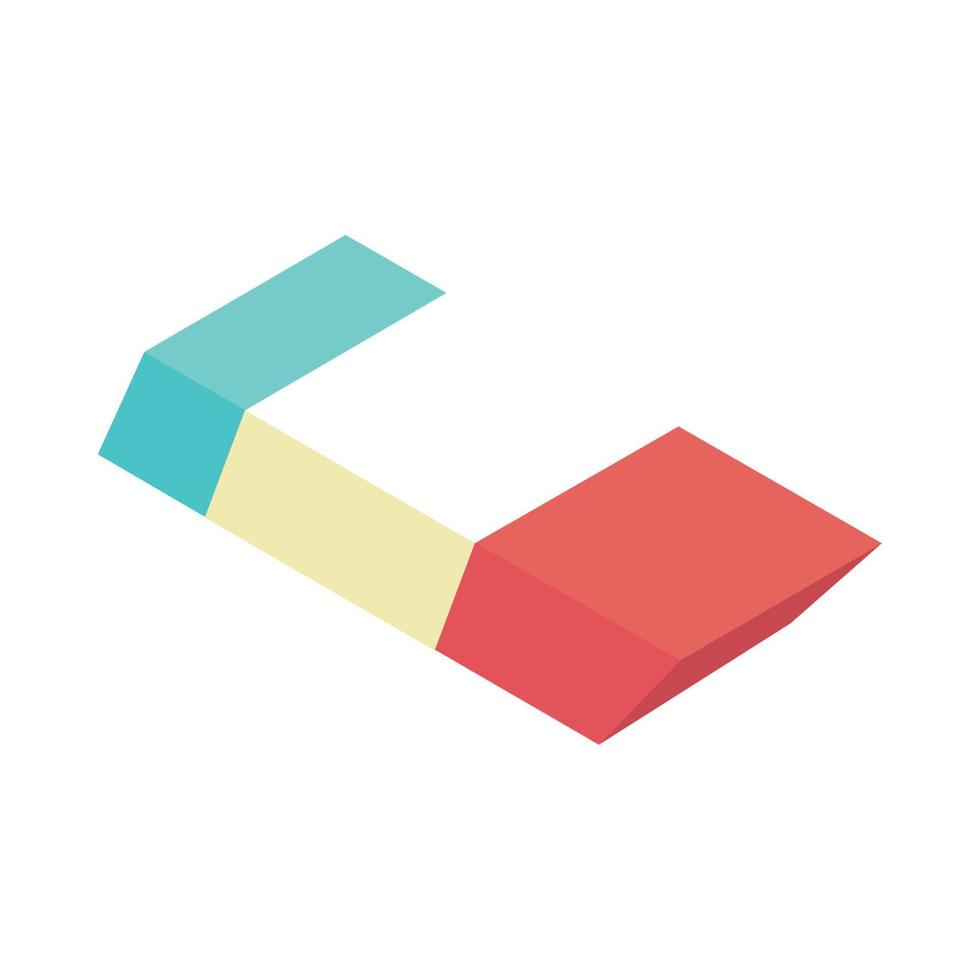 eraser icon isometric vector