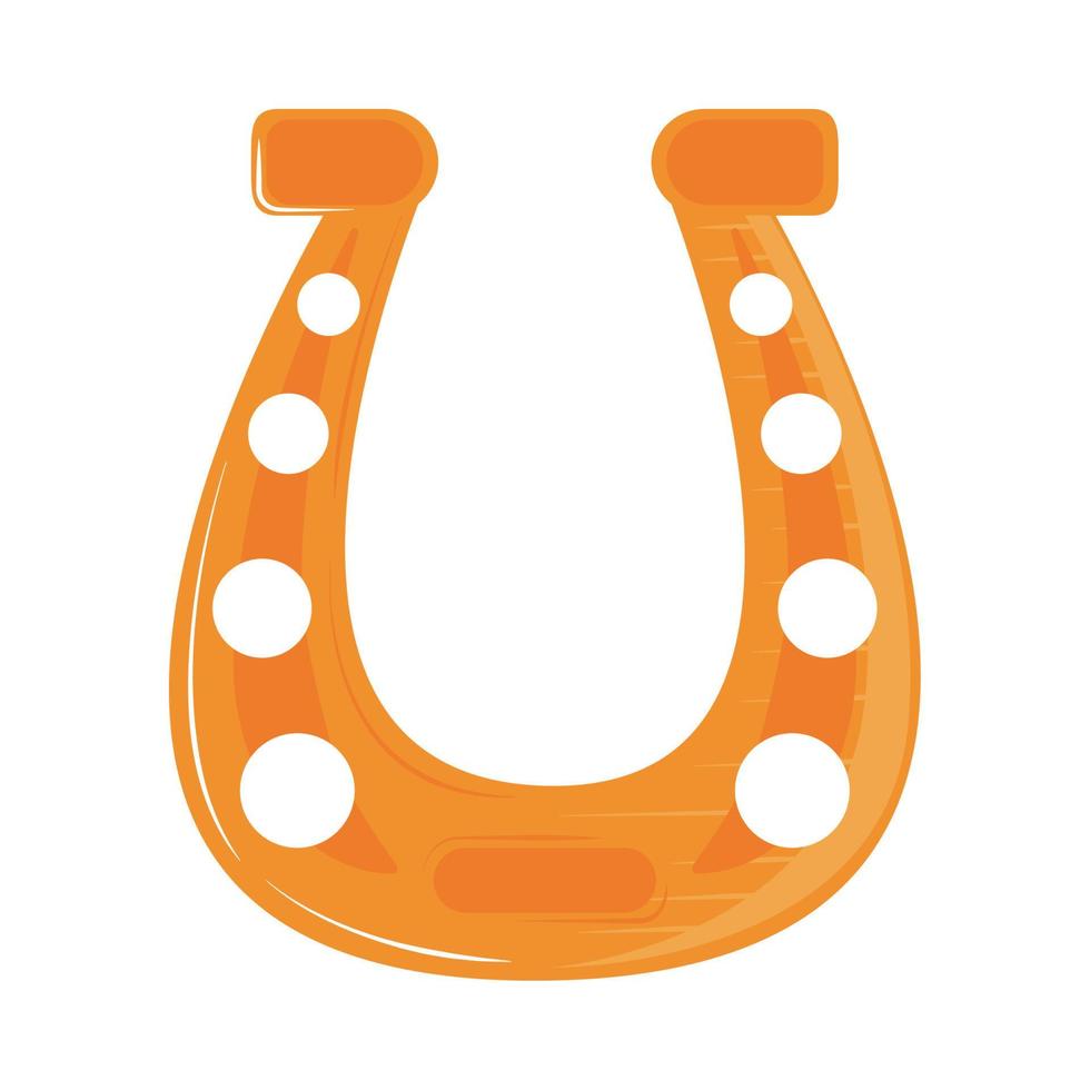 gold horseshoe icon vector