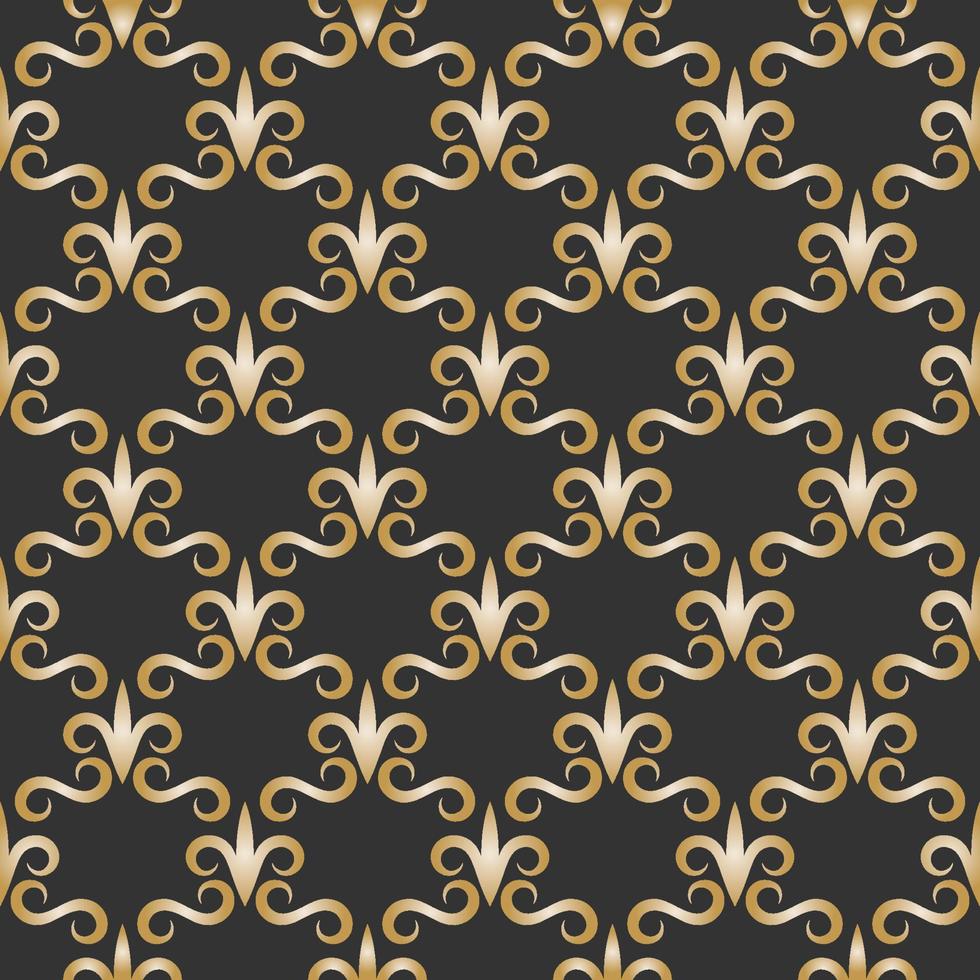 luxury gold floral texture seamless pattern vector