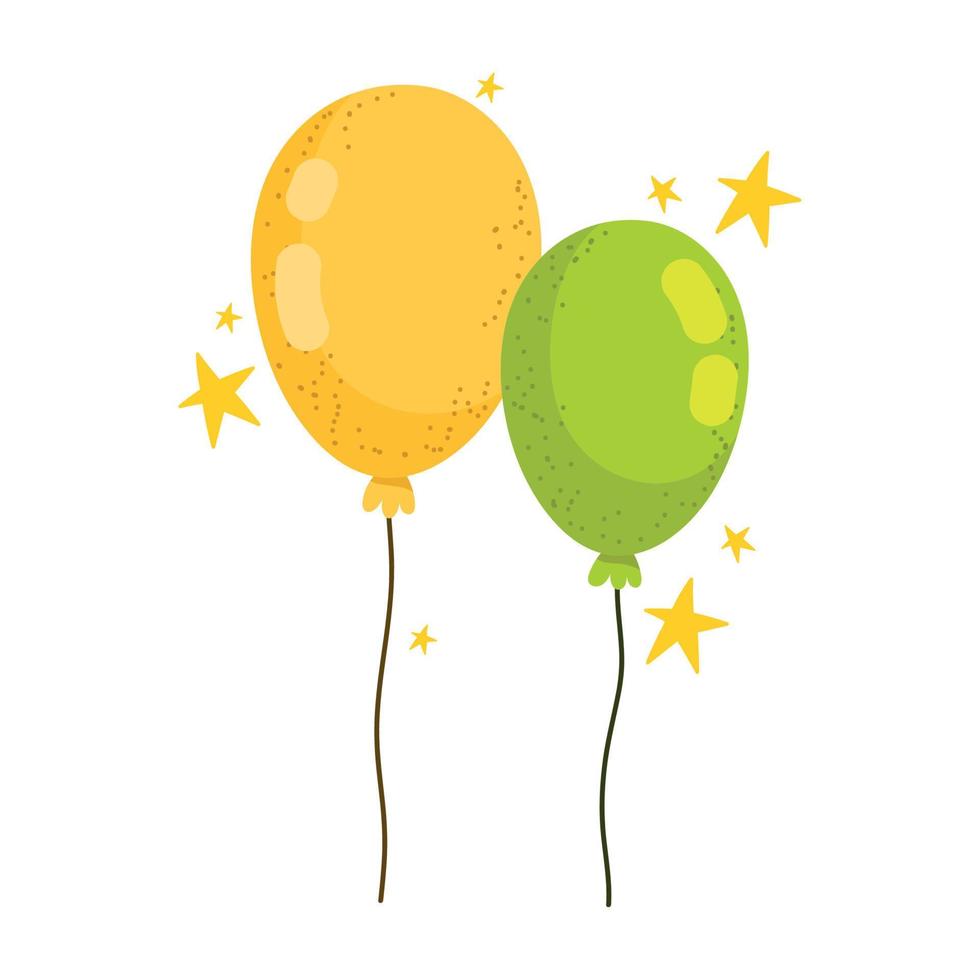 icono de decoración de globos vector