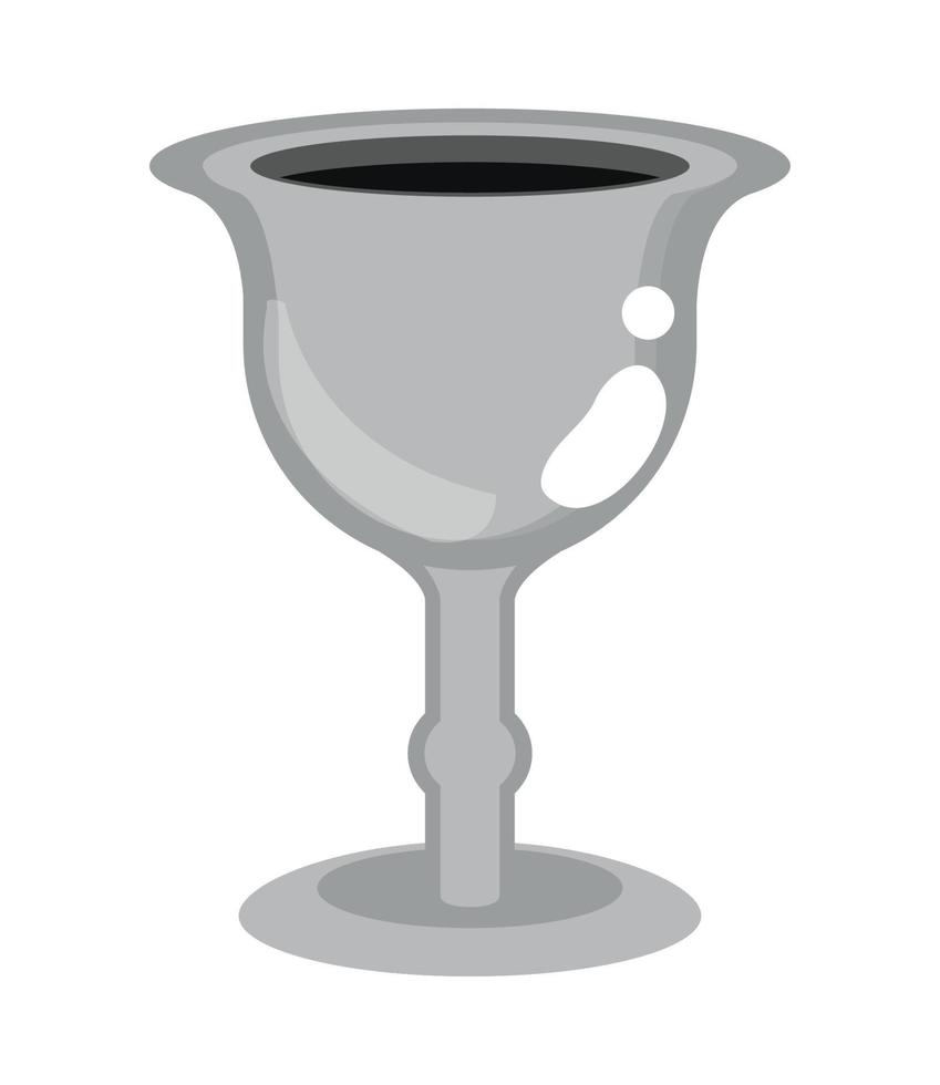 metal ancient chalice vector
