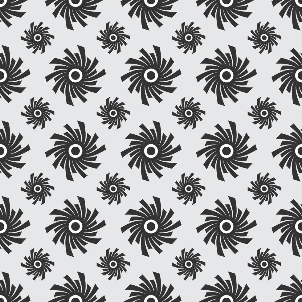 flores geométricas monocromo textura de patrones sin fisuras vector