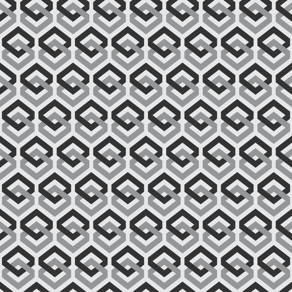 black white geometric shapes seamless pattern vector
