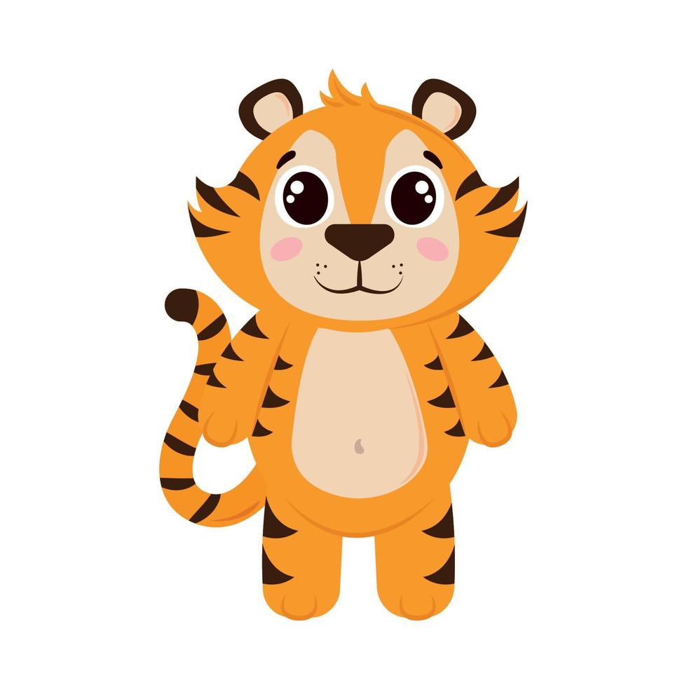 cute tiger icon vector