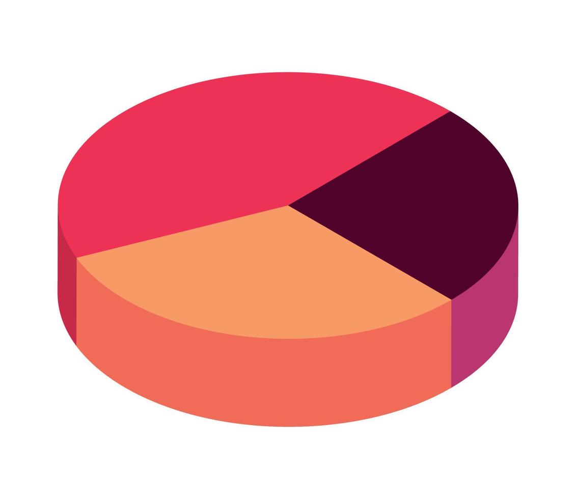 isometric pie chart vector