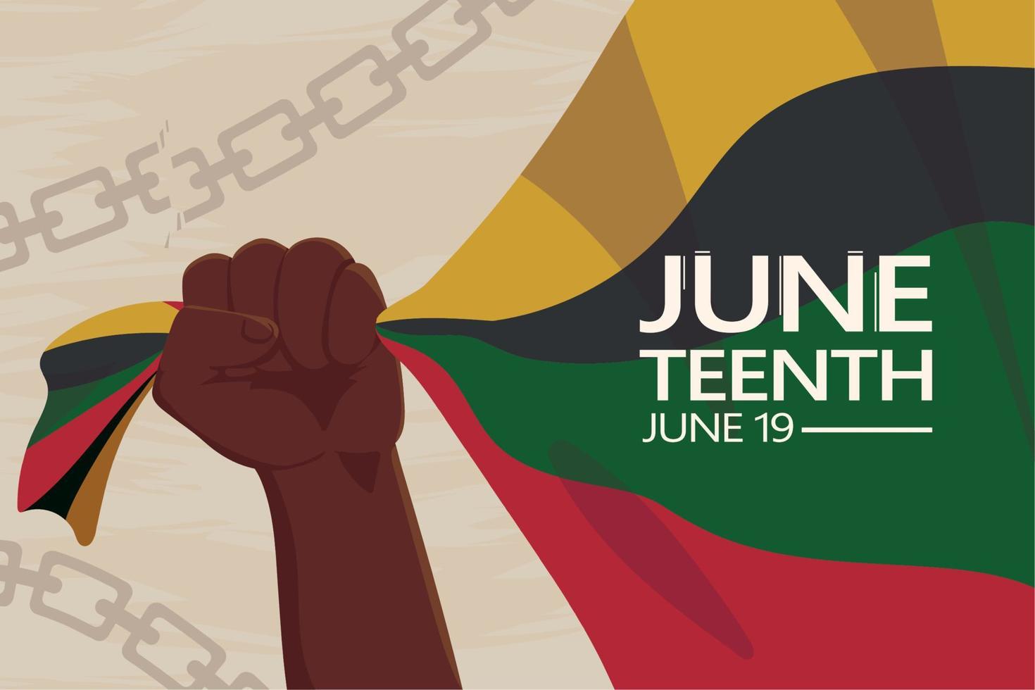 juneteenth june 19 card vector