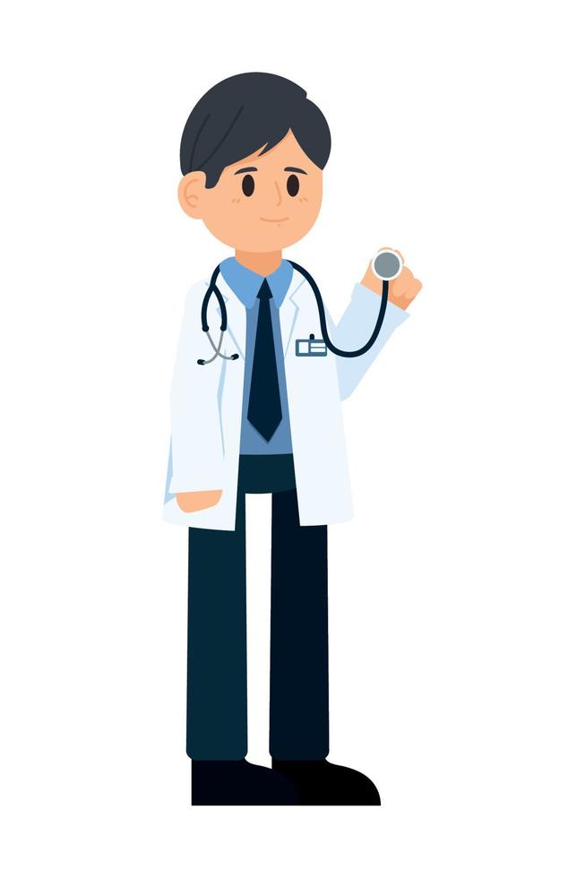 doctor with stethoscope vector