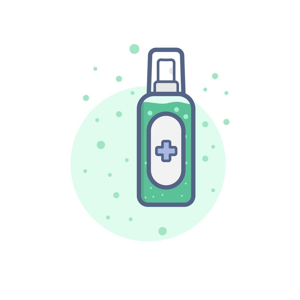 Set of Hand Sanitizer and Soap Simple Flat Illustration vector