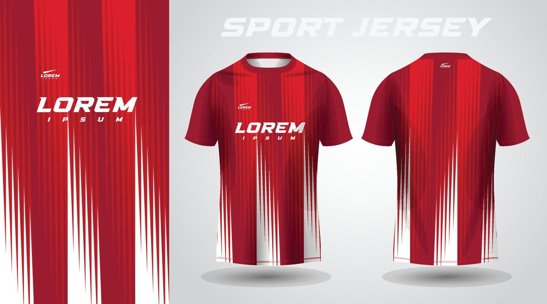 red t-shirt sport jersey design vector