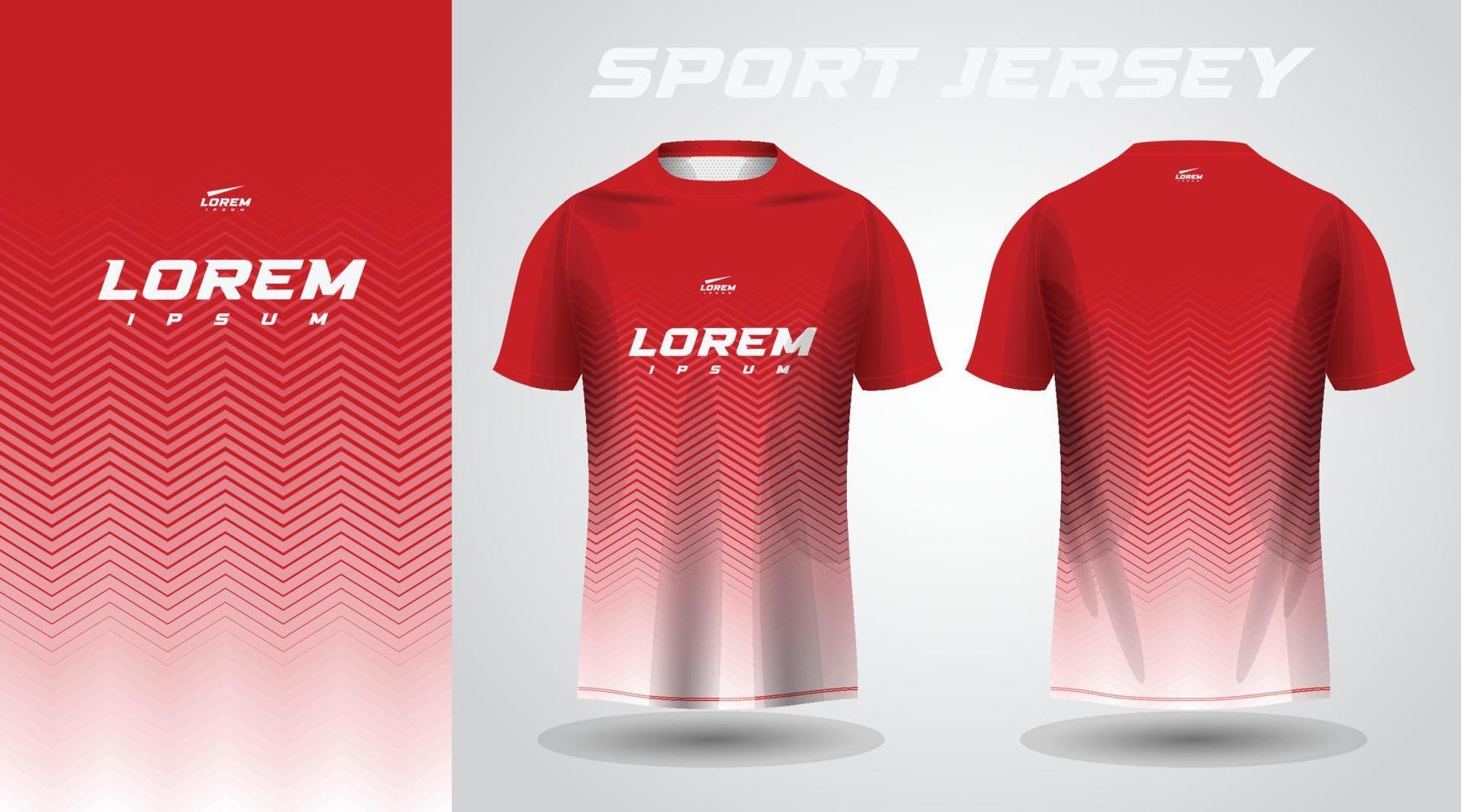 red shirt sport jersey design vector