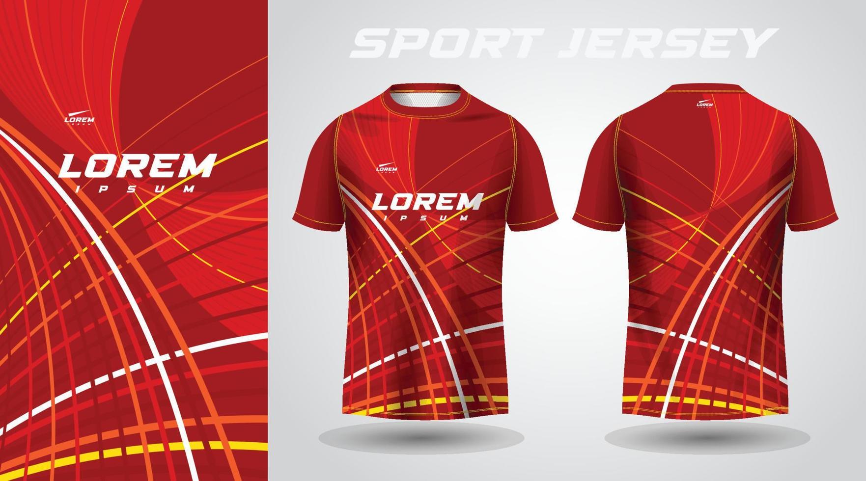 diseño de camiseta deportiva de camiseta roja vector