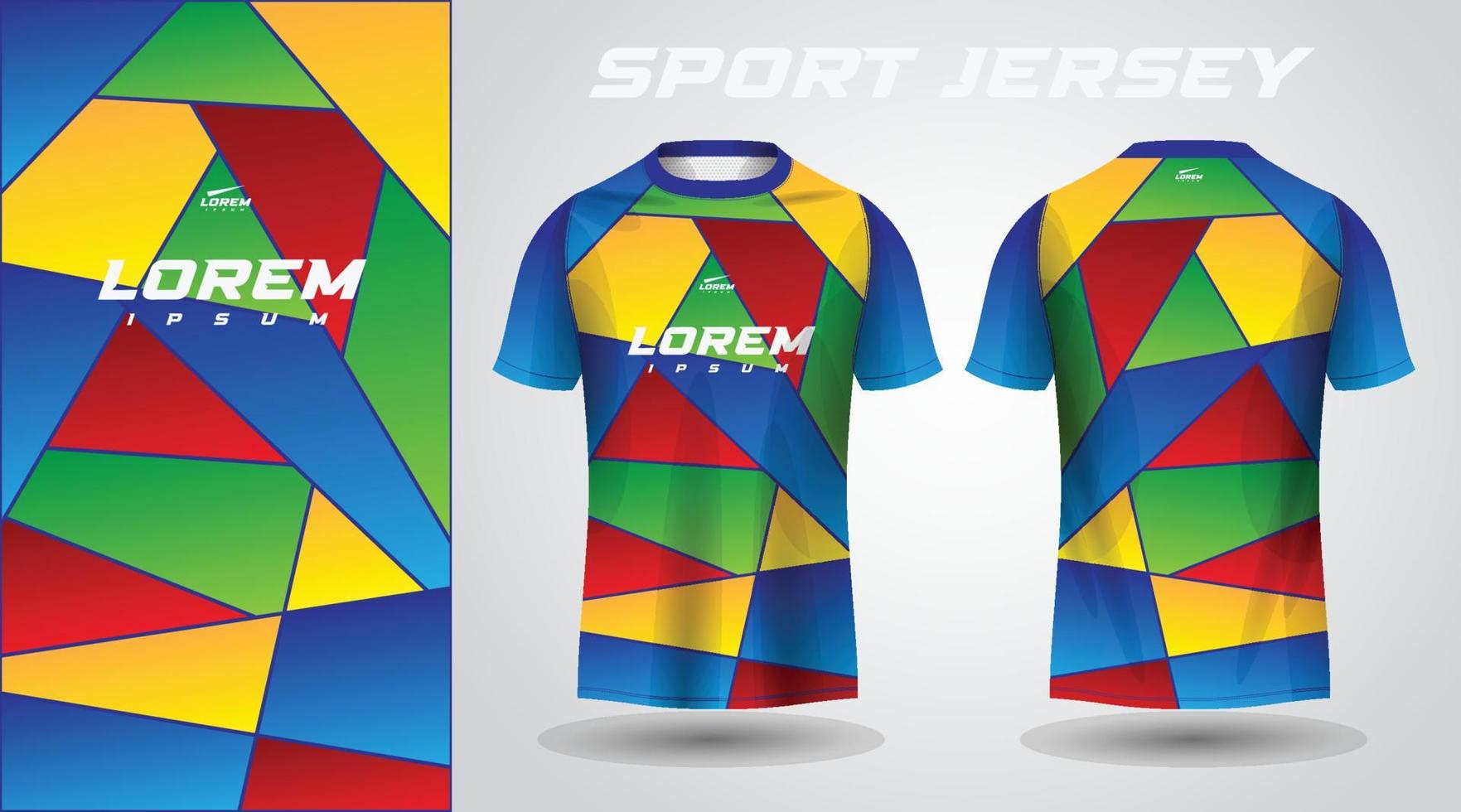 colorful shirt sport jersey design vector