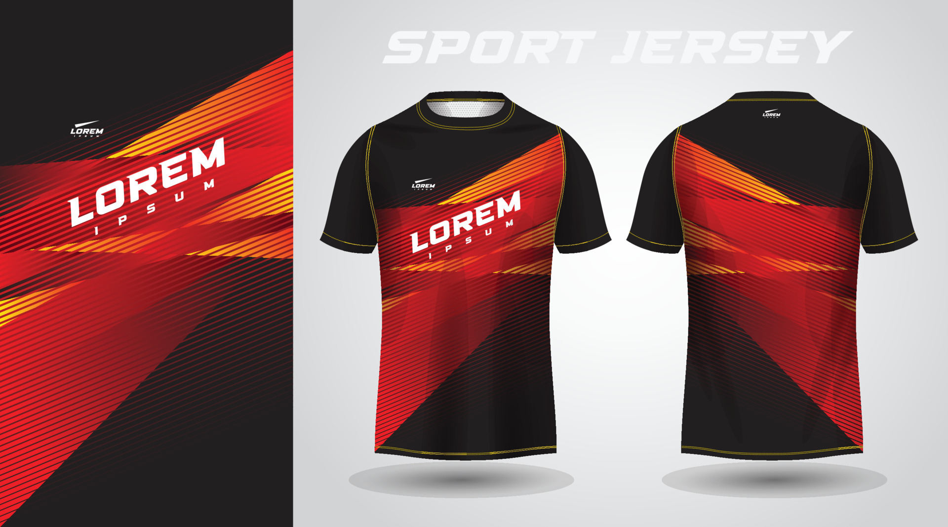 red black tshirt sport jersey design 10471197 Vector Art at Vecteezy
