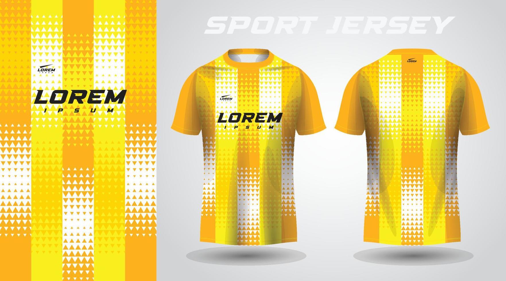 yellow t-shirt sport jersey design vector