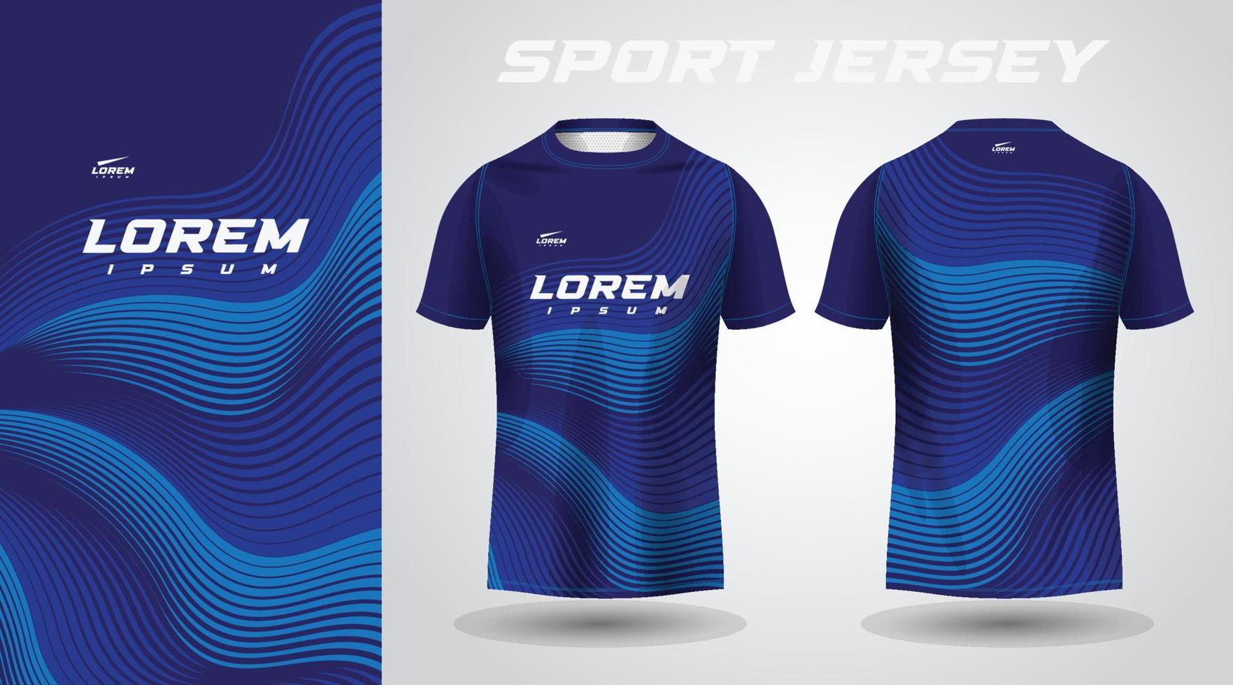 blue shirt sport jersey design vector