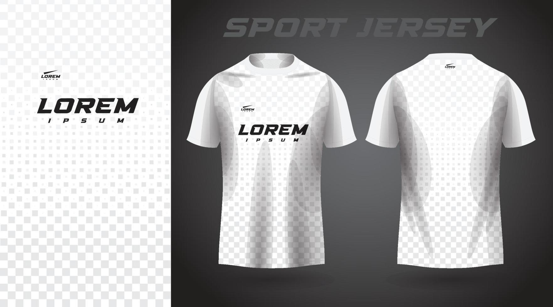 white t-shirt sport jersey design vector